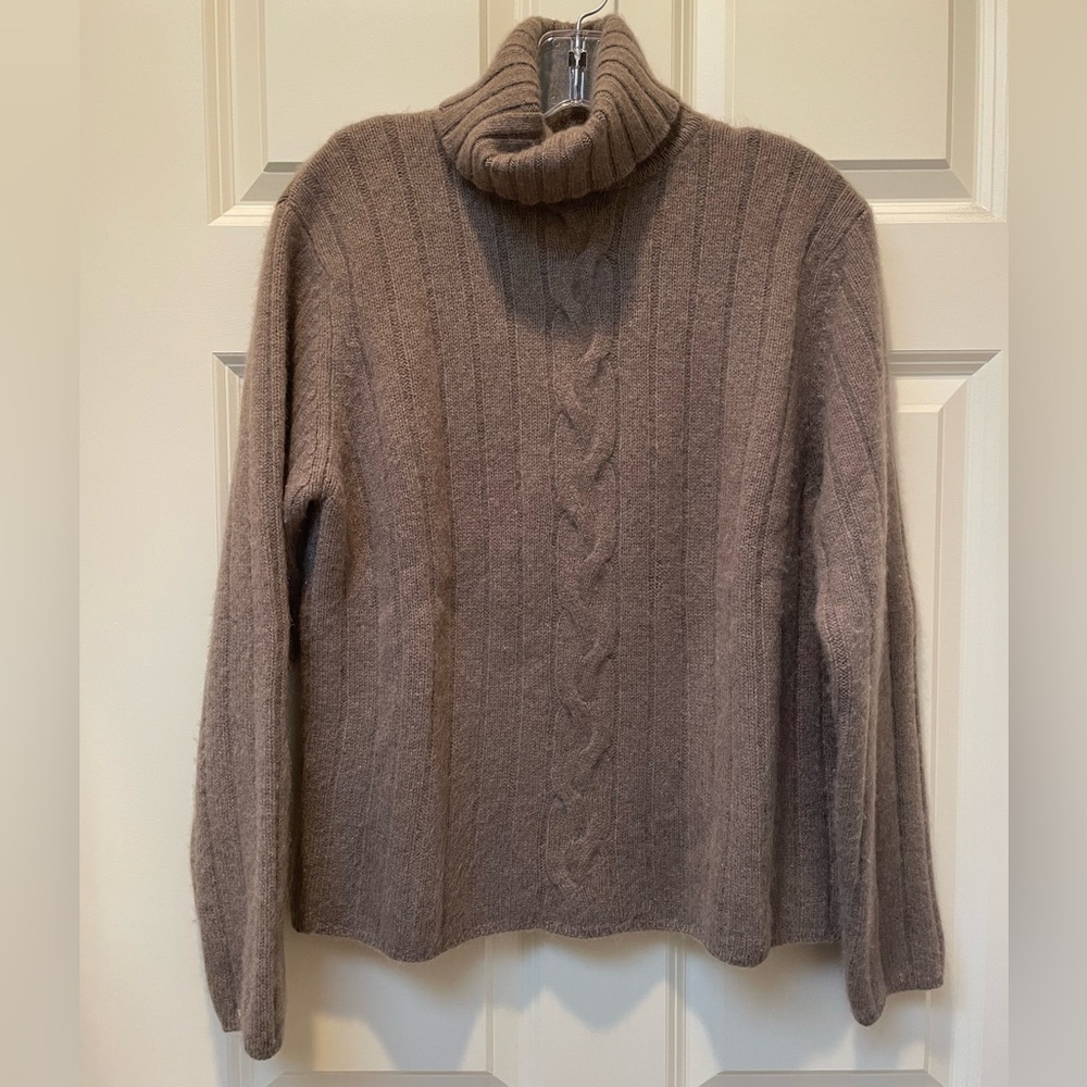 Cashmere Cable-Knit Turtleneck Sweater
